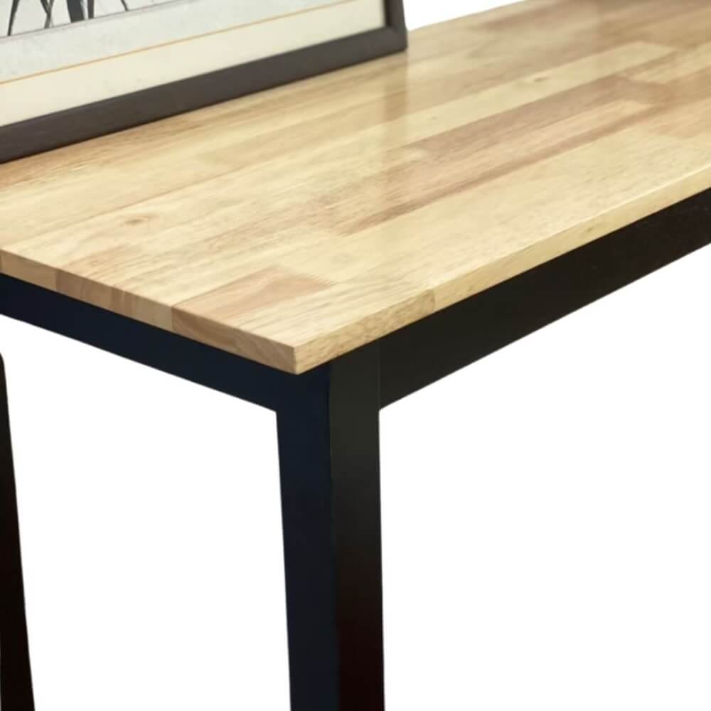 โต๊ะบาร์ไม้ยางพารา Evergreen Furniture TH 120x40x100ซม. สีไม้ธรรมชาติ-สีดำ_2